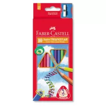 Faber-Castell Kredki Jumbo trjktne + temperwka 10 szt.