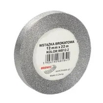 Brewis Wst��ka brokatowa srebrna 20m x 12mm