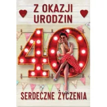 Trend Kartka okoliczno�ciowa Urodziny du�a 40 TDF24