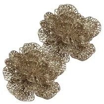 Be-Happy Gifts Ozdoby na choink� z�ote kwiaty 2 szt.