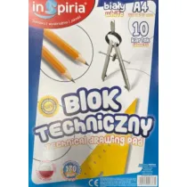 InSpiria Blok techniczny A4 170g bia�y