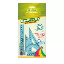 Cricco Zestaw geometryczny z linijk 4 elementy