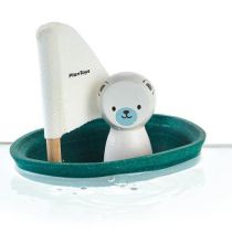 Żaglówka edrewniana z niedźwiedziem polarnym Plan Toys