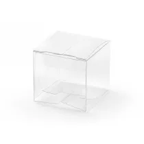PartyDeco Pude�eczka kwadratowe transparentne 5x5x5 cm
