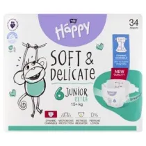 Bella Baby Happy Pieluszki jednorazowe 6 junior extra (15+ kg) 34 szt.