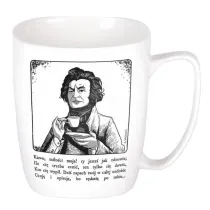 Nadwyraz.com Kubek ceramiczny bia�y Adam Mickiewicz