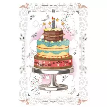 DaVinci Karnet + koperta Tort 12x18cm