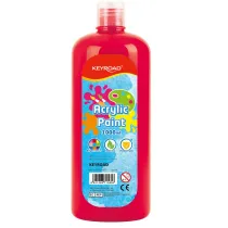 Farba akrylowa KEYROAD butelka 1000ml czerwona