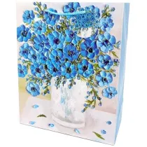Fresh Torebka ozdobna matowa Kwiaty 26x32x12cm