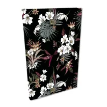 Notes A5 w kratk z gumk Soft Touch Tropikalne Kwiaty