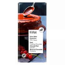 Vivani Czekolada kuwertura gorzka do gotowania wegaska 200 g Bio