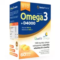 Xenico Pharma Omega 3 + Witamina D3 4000 Suplement diety 60 kaps.