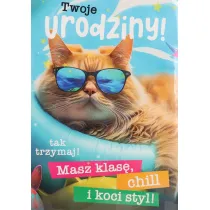 Karnet okazjonalny B6 z kopert� Urodziny PAN DRAGON KB6HOLO-02