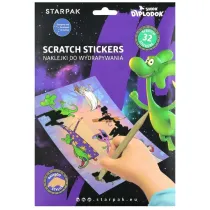Zestaw kreatywny naklejki do wydrapywania Diplodok STARPAK 548946