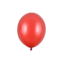 PartyDeco Balony Strong Metallic Poppy Red 30cm
