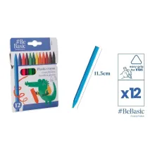 BeBasic Kredki plastikowe 12 kolorw
