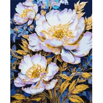 Metallic extra Malowanie po numerach - Eleganckie kwiaty 40x50cm