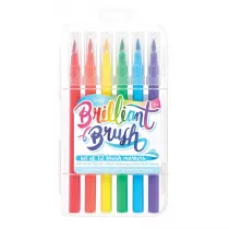 Kolorowe Baloniki Flamastry Brilliant Brush p�dzelkowe 6 kolor�w