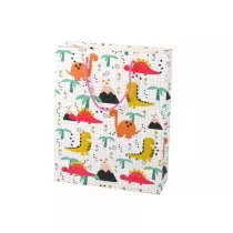 LeanToys Torba prezentowa dinozaury palmy 32x26x10cm