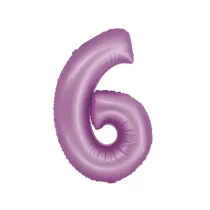 Godan Balon foliowy Smart Cyfra 6 lawendowa matowa 76cm