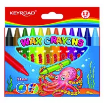 Keyroad Kredki wiecowe 11 mm 12 szt.