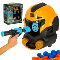 Gra zrcznociowa robot kask strzelanie do celu pistolet kulki celownik