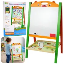 Dwustronna tablica edukacyjna magnetyczna 2w1 LeanToys