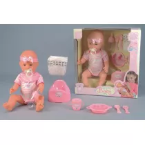 Lalka 43 cm New Born   akcesoria 8 element�w SIMBA 105039005