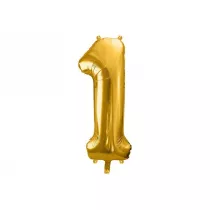 PartyDeco Balon foliowy 1 zoty zoty 86cm