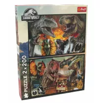 Puzzle 2x200 Prehistoryczny wiat TREFL