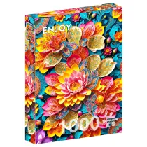 Puzzle 1000 Kolorowe lilie wodne Enjoy