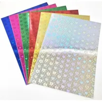 Fresh Papier holograficzny A4 serca 6 arkuszy MIX