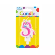 Godan �wieczka cyferka 5 z Jednoro�cem PF-SCJ5 7,8 cm