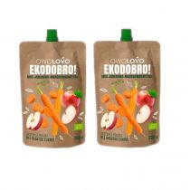Owolovo Mus jabłkowo-marchewkowy Ekodobro Zestaw 2 x 200 g Bio