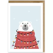 Cardie Kartka Bo�e Narodzenie Mi� polarny + eko koperta