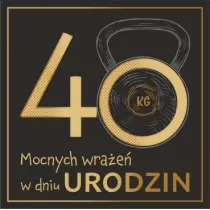 Art Nuvo Karnet kwadrat 40 urodziny m�skie CF-02