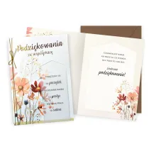Kukartka Karnet DKP-095 Podzi�kowania za wsp�prac�  kwiatki
