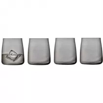 Lyngby Glas Szklanki do wody ze szka krysztaowego Smoke 31568 4 x 420 ml