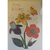 Turnowsky Karnet B6 + koperta Kwiaty i motyl MO8301X1