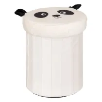 Atmosphera Skadana pufa z pokrywk biaa Panda