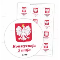 LearnHow Naklejki patriotyczne �wi�to konstytucji 60 mm