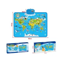 Interaktywna mapa zwierzt wiata 56x41cm Madej