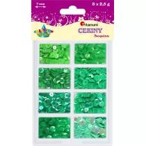 Titanum Cekiny 8 kolorw x 2,5g 7 mm