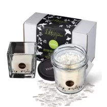 Klareko Ekskluzywny Zestaw - Zestaw do mycia pdzli + wiecido - w prezentowym opakowaniu, Bezzapachowe 200 g