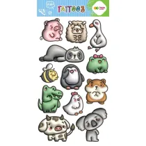 Tatua�e zmywalne Bubble Animals HAPPY COLOR