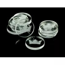 Crafters Znaczniki akryl transparentne korona 22x3 mm 10 szt.