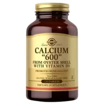 Solgar Wap z muszli ostryg - Calcium „600” from Oyster Shell with Vitamin D3 Suplement diety 120 tab.