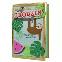 Kukartka Karnet B6 Urodziny leniwiec FR-015