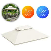 Dach do pawilonu ogrodowego 3x4 m wodoodporne poszycie otwr wentylacyjny beowy