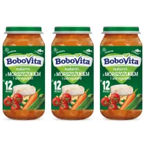 BoboVita Makaron z morszczukiem i warzywami po 12. miesicu zestaw 3 x 250 g